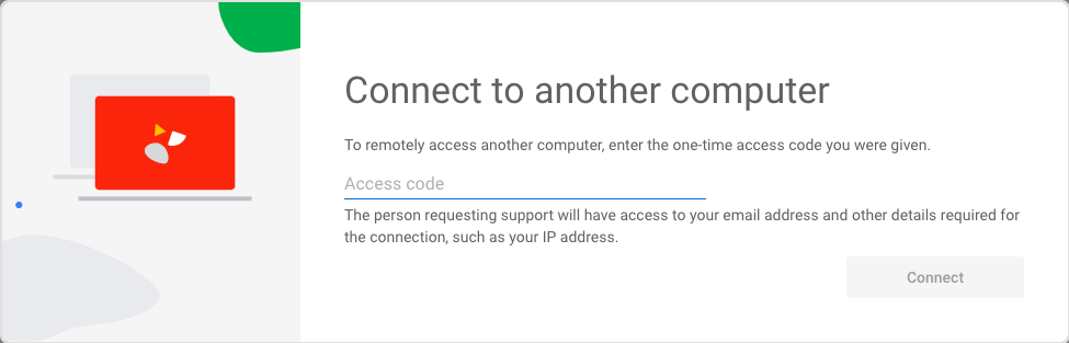 Connect to the computer from another mobile device or desktop