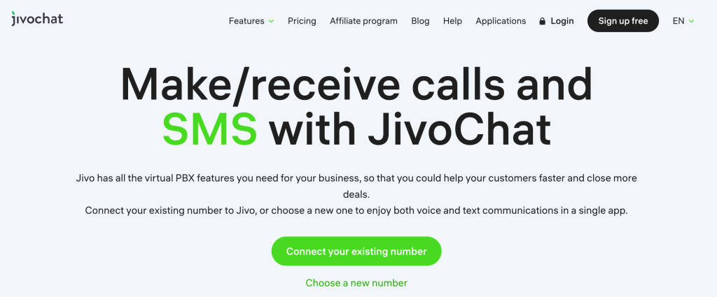 JivoChat virtual pbx