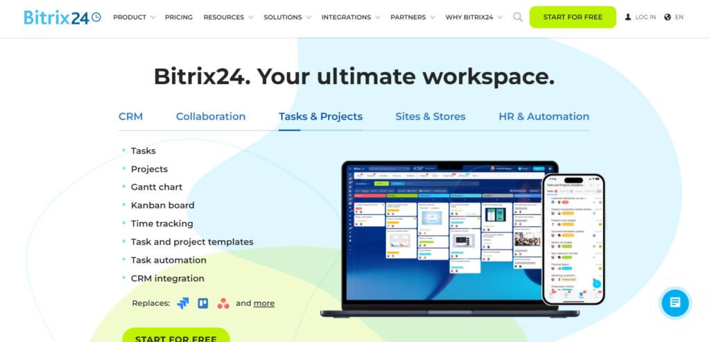 Bitrix24 Best Free Project Management Software Tools
